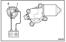 INSPECT FRONT WIPER MOTOR OPERATION