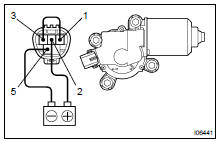 INSPECT FRONT WIPER MOTOR OPERATION