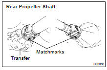 (a) Place matchmarks on the propeller shaft flange and