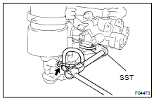 Using SST, remove the brake actuator tube No. 1.