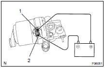 INSPECT HYDRAULIC BRAKE BOOSTER PUMP MOTOR OPERATION