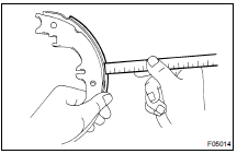 MEASURE BRAKE SHOE LINING THICKNESS