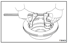 Using brake drum gauge or equivalent, measure the inside diameter