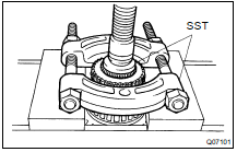 REMOVE FRONT DRIVE GEAR PIECE