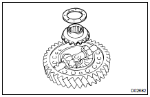 REMOVE THRUST WASHER AND REAR SIDE GEAR