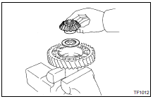 INSTALL THRUST WASHER AND FRONT SIDE GEAR