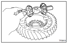 INSTALL PINION SHAFT, 2 PINION GEARS AND 2 THRUST WASHERS