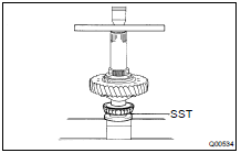 INSTALL REAR TAPER ROLLER BEARING