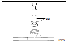 INSTALL REAR BALL BEARING