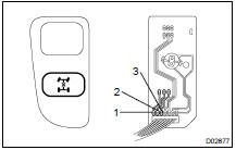 (a) Remove the center diff. lock switch ( AC-102 ).