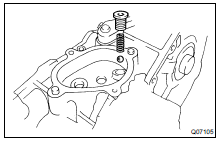 INSTALL BALL, SPRING AND SCREW