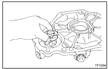 REMOVE DRIVEN ROTOR FROM REAR EXTENSION HOUSING