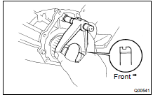 REMOVE CLUTCH SLEEVE WITH SHIFT FORK NO. 2 SHAFT AND SHIFT FORK NO. 2