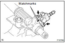 (a) Place matchmarks on the valve housing and rack housing.