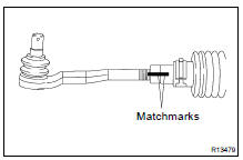 REMOVE RH AND LH TIE ROD ENDS AND LOCK NUTS