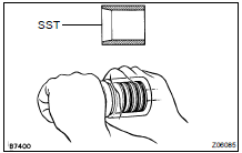 IF NECESSARY, REPLACE TEFLON RINGS