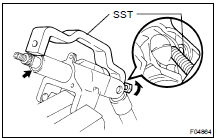 (a) Install the bearing thrust collar and compression spring to