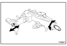 INSPECT STEERING LOCK OPERATION