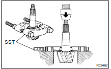 REMOVE DRIVE PINION FRONT BEARING