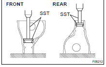 INSTALL DRIVE PINION FRONT AND REAR BEARING OUTER RACES