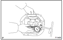 (c) Using a dial indicator, measure the side gear backlash