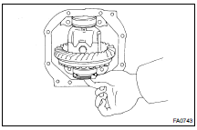 (d) Select a plate washer for back side ring gear, using the
