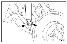 (a) Remove the bolt, nut and disconnect the shock absorber