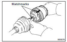 (a) Place matchmarks on the inboard joint tulip and outboard