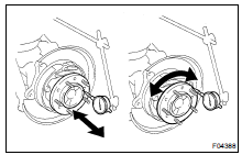 CHECK BEARING BACKLASH AND AXLE SHAFT DEVIATION