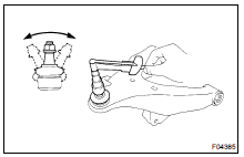 (a) As shown in the illustration, flip the ball joint stud back and