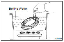 INSTALL RING GEAR ON DIFFERENTIAL CASE