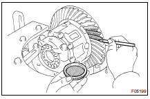 INSPECT TOOTH CONTACT BETWEEN RING GEAR AND DRIVE PINION