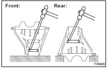 Using a brass bar and hammer, remove the outer races.