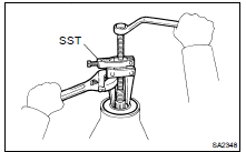 REMOVE OIL SEAL AND OIL SLINGER