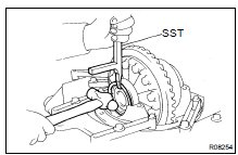 REMOVE DIFFERENTIAL CASE ASSEMBLY