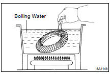 INSTALL RING GEAR ON DIFFERENTIAL CASE