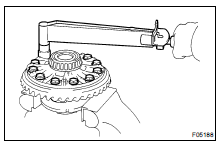 INSTALL RING GEAR ON DIFFERENTIAL CASE