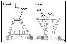 INSTALL DRIVE PINION FRONT AND REAR BEARING OUTER RACES