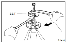 (c) Install the companion flange with SST.
