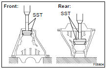 INSTALL DRIVE PINION FRONT AND REAR BEARING OUTER RACES