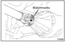(a) Place matchmarks on the propeller shaft and companion