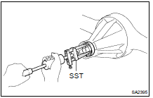 REMOVE BEARING OUTER RACE