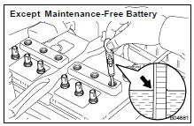 CHECK BATTERY SPECIFIC GRAVITY