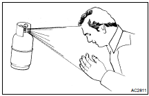 AVOID YOUR EYES AND SKIN TO CONTACT WITH LIQUID REFRIGERANT