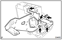 Disconnect the connector clamps