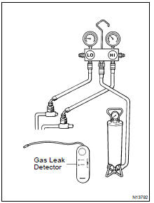 (a) Open the high pressure hand valve and the charge refrigerant.