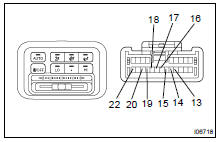 Check the continuity between terminals while switch is pressed,