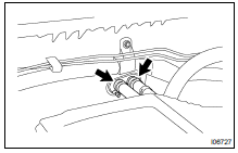 DISCONNECT WATER HOSES FROM HEATER RADIATOR PIPES