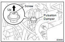 (h) Check that the pulsation damper screw pop up when the