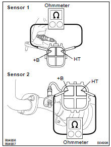 (a) Disconnect the oxygen sensor connector.